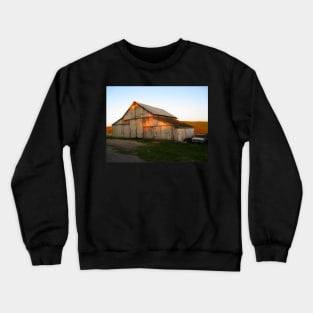 "Old Buddies". A Barn and a Ford Truck on Historic "B" Farm, Point Reyes, California Crewneck Sweatshirt